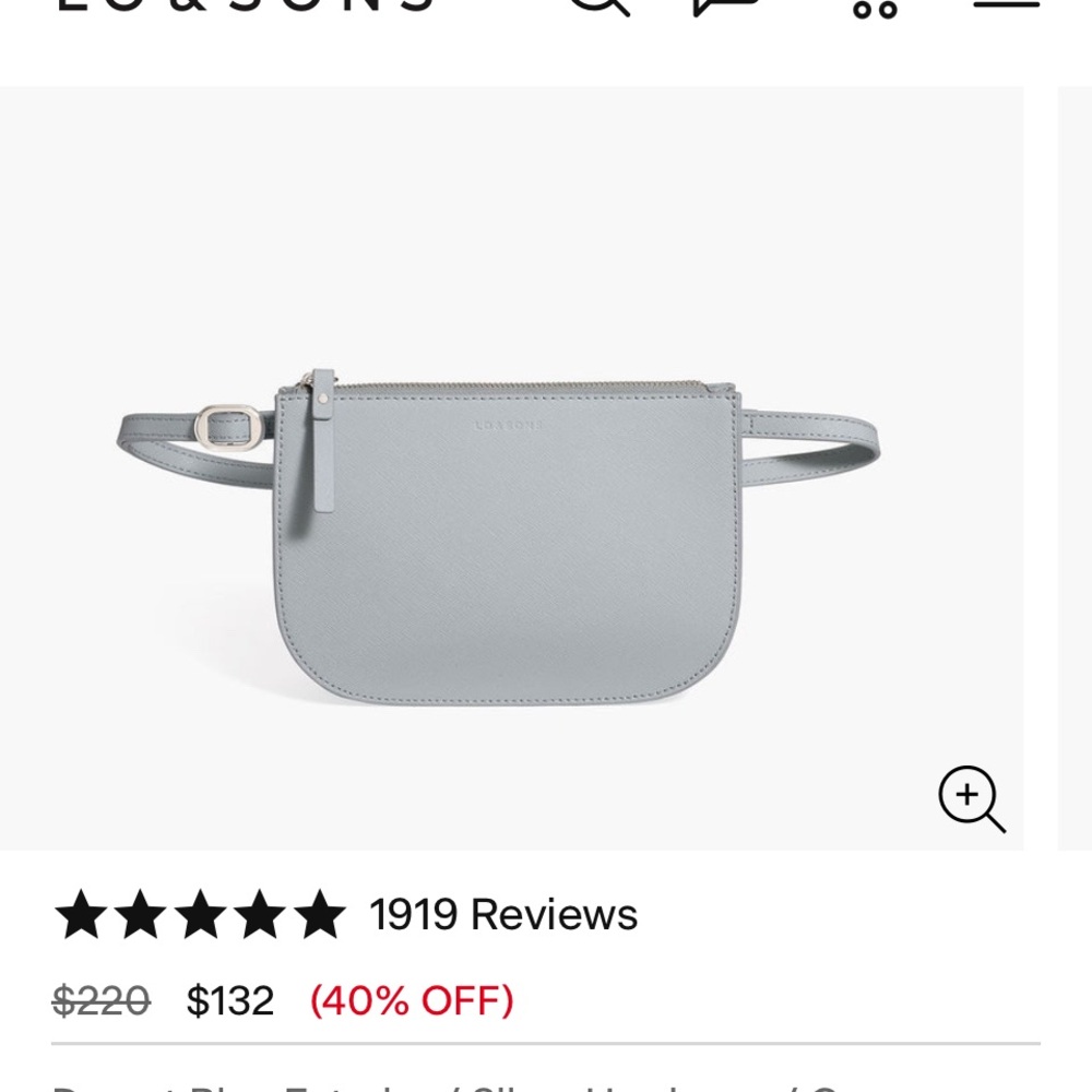 Lo and Sons desert blue Waverly 2 belt bag